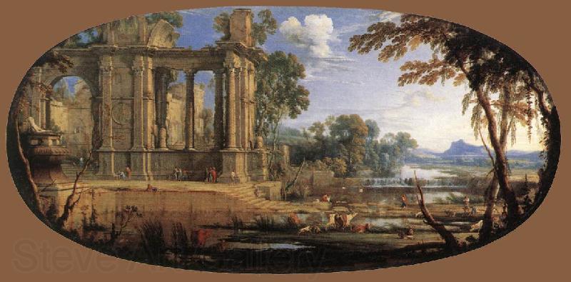 PATEL, Pierre Landscape with Ruins af Spain oil painting art